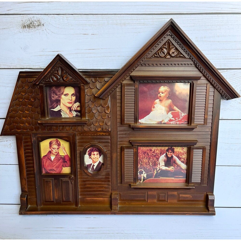 Vintage Victorian House Cottage Picture Montage Frame
